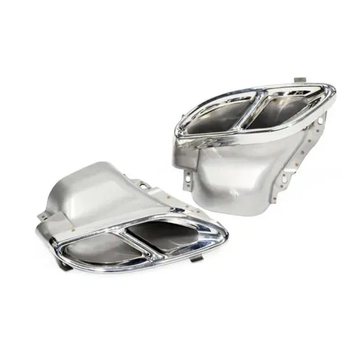 Ornament de toba compatibil Mercedes Clasa C W205 S205 pachet AMG -Argintiu