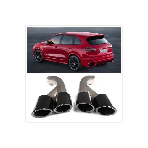 Ornament de toba compatibil Porsche Cayenne 92A Facelift (10/2014-2017) GTS Design -Negru — imaginea 2