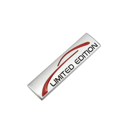 Ornament metalic auto "Limited Edition" cromat 9x2.4cm