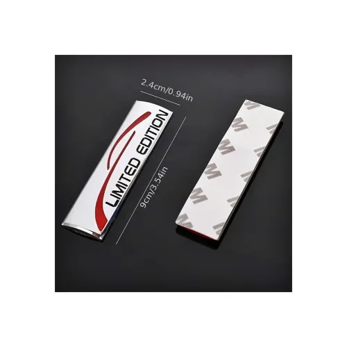 Ornament metalic auto "Limited Edition" negru 9x2.4cm — imaginea 3