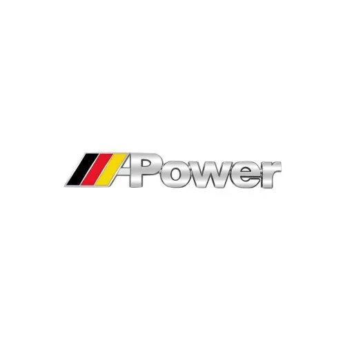 Ornament metalic auto Power cromat 14x2 cm