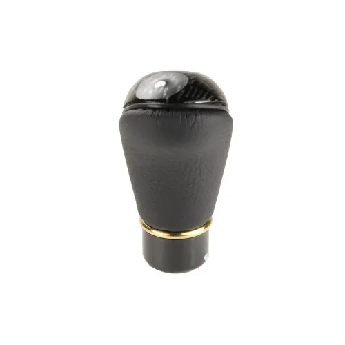 Ornament schimbator viteza auto universal carbon cu imitatie piele 5 viteze — imaginea 3
