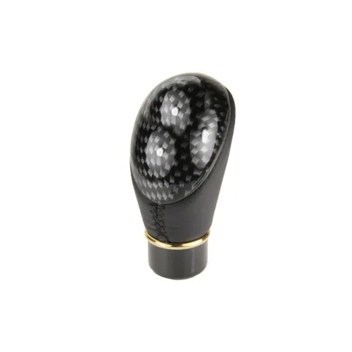 Ornament schimbator viteza auto universal carbon cu imitatie piele 5 viteze