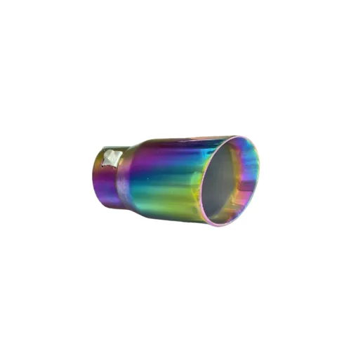 Ornament toba colorat model tesit inox universal sport tuning intrare 60mm iesire 70mm
