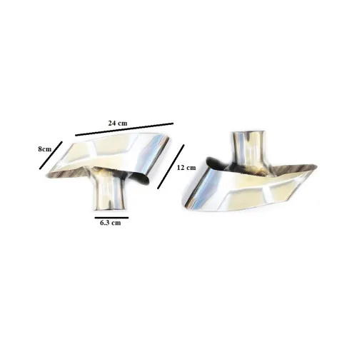 Ornament toba compatibil BMW X6 inox lucios evacuare sport