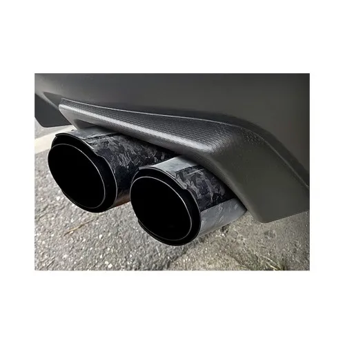 Ornament toba dublu carbon forjat intrare 63mm parte stanga sau dreapta — imaginea 3