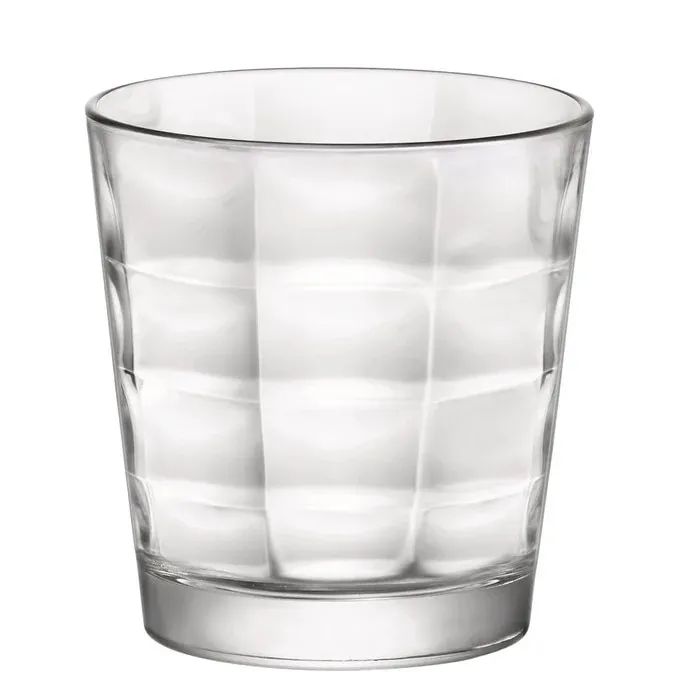 Pahar pentru apa, Cube, sticla, transparent, 240 ml, set 6 bucati