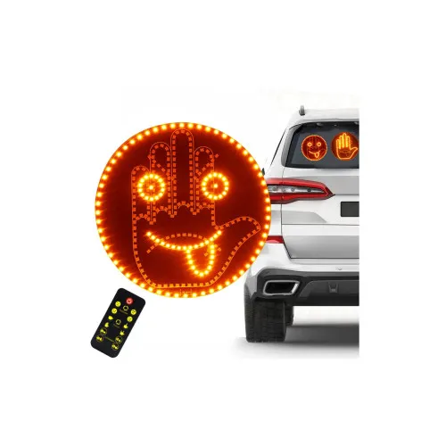 Panou LED tip emoticon zambaret , programabil, cu afisaje personalizabile controlate din telecomanda 12 gesturi — imaginea 3
