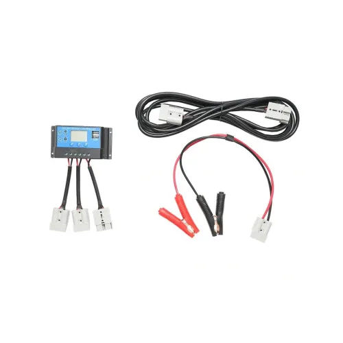 Panou solar fotovoltaic monocristalin pliabil tip valiza 200W cu regulator 20A cablu si conectori — imaginea 4