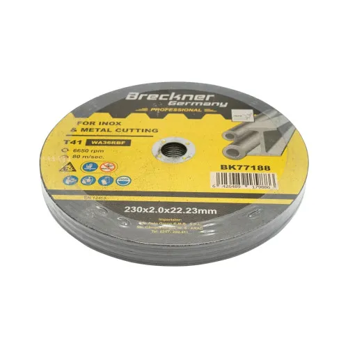 Panza disc flex pentru taiat si polizat inox T41 230x2.0x22mm — imaginea 3