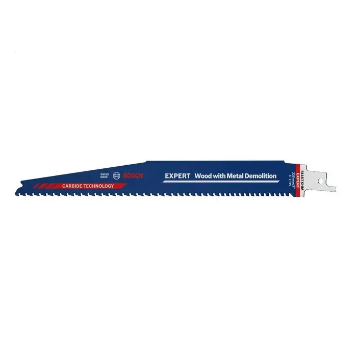 Panza fierastrau sabie, pentru lemn / lemn cu cuie, Bosch Expert S1167 XHM Wood with Metal Demolition, 225 x 25 x 1.25 mm