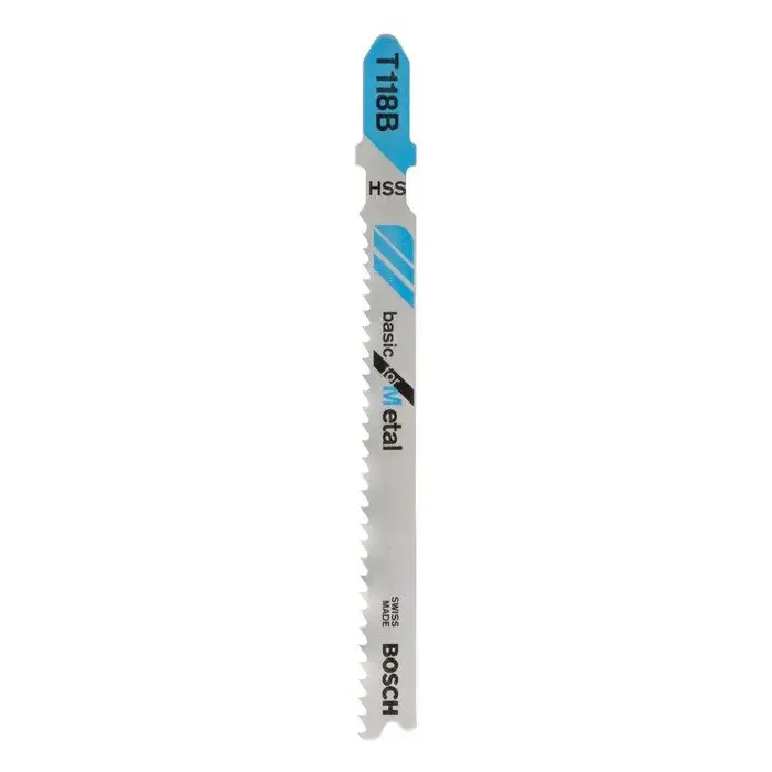Panza fierastrau vertical, pentru lemn, Bosch Basic for Metal, T 118 B, set 5 bucati
