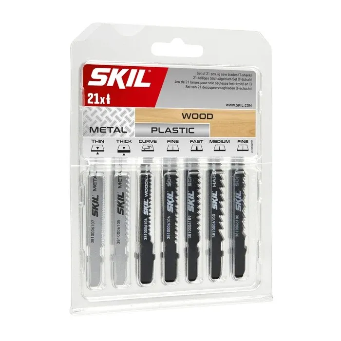 Panza fierastrau vertical, pentru metal, Skil 2610S00920, set 21 bucati