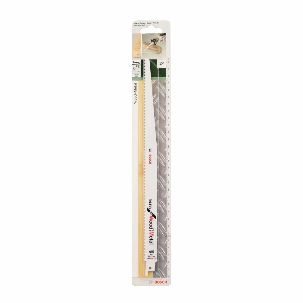 Panze fierastrau sabie, Bosch, pentru lemn si cuie, taiere max 250 mm (set 2 buc)