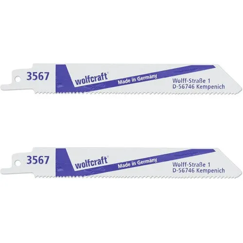Panze fierastrau sabie Wolfcraft 150/130 mm, pentru lemn cu cuie & aluminiu, pachet 2 bucati