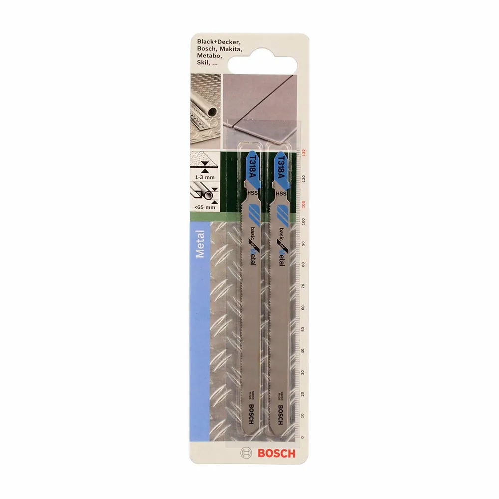 Panze fierastrau vertical, Bosch T1318A, pentru otel si inox, taire max 65 mm (set 2 buc)