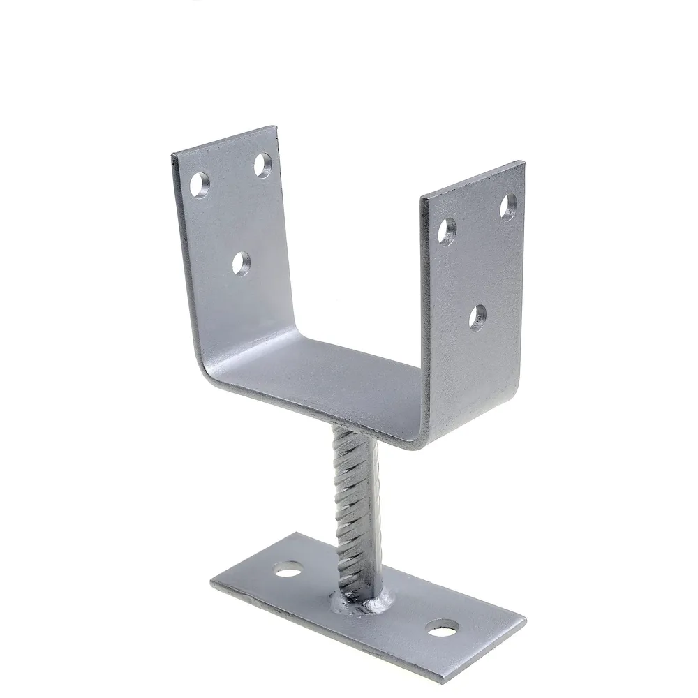 Papuc reazem din tabla de otel zincat, talpa fixa, 120x100x60x5mm