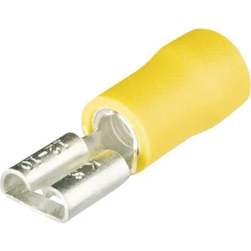 Papuci auto izolati mama Starke 6, 0 mm² / 6, 35x0, 8 mm, 50 bucati, culoare galbena
