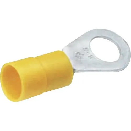 Papuci izolati Cimco 4-6 mm² cu inel M6, pachet 25 bucati, culoare galbena