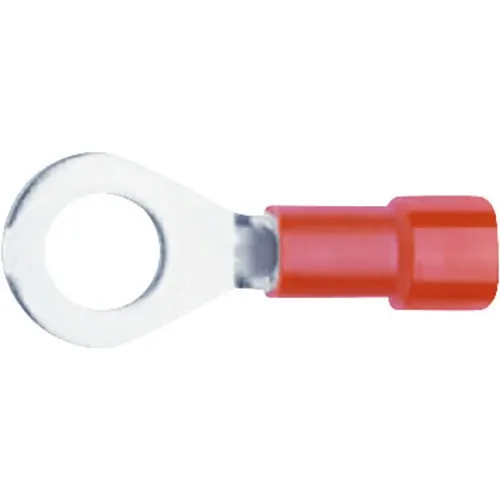 Papuci izolati Starke 0, 5-1, 5 mm² cu inel M6, 50 bucati, culoare rosie