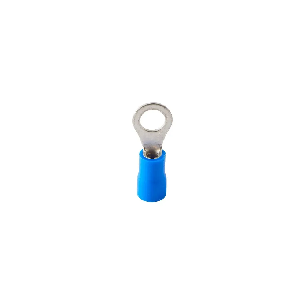 Papuci metalici, tip inel, 1.5 - 2.5 mm², M5, albastru (set 50 buc)