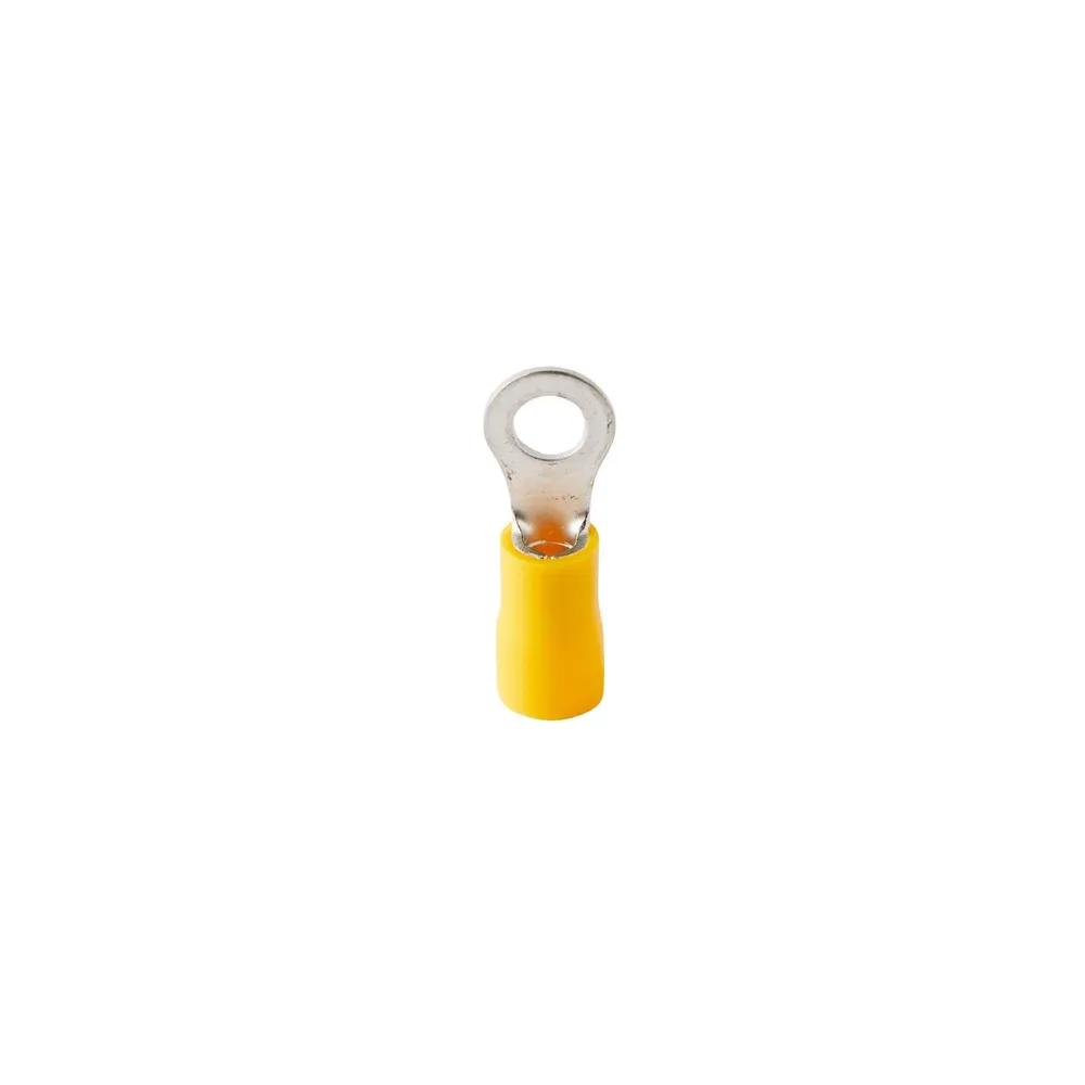 Papuci metalici, tip inel, 4 - 6 mm², M8, galben (set 50 buc)