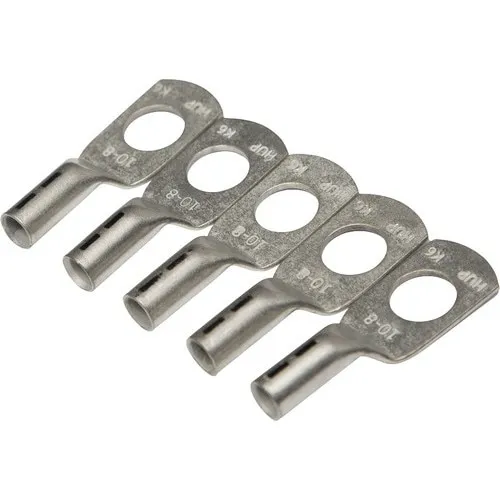 Papuci neizolati Haupa 10mm² cu inel M8, 5 bucati, cupru