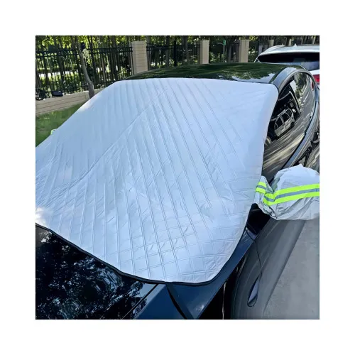 Parasolar exterior auto iarna vara cu protectie oglinzi laterale reflectorizante 145 x 113 cm — imaginea 2
