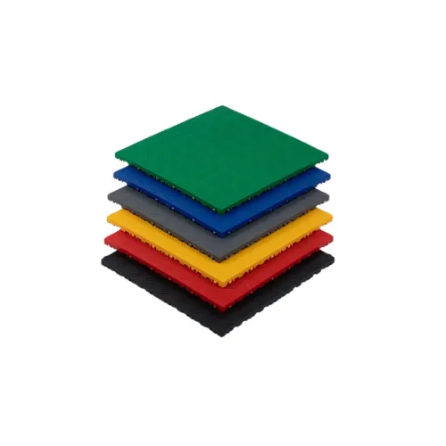 Pardoseala modulara plina PP 40x40x1.8cm garaj trafic intens Galben — imaginea 2