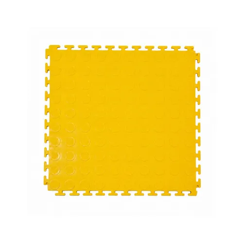 Pardoseala modulara PVC pentru garaj galben 500 x 500 x 6 mm