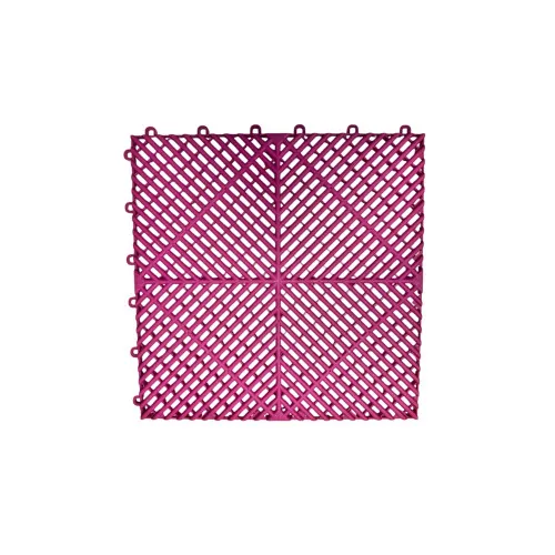 Pardoseala modulara ventilata PP 40x40x1.8cm garaj trafic intens Magenta