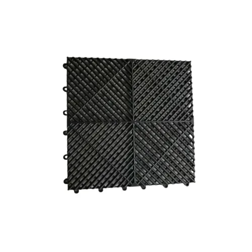 Pardoseala modulara ventilata PP 40x40x1.8cm garaj trafic intens Negru
