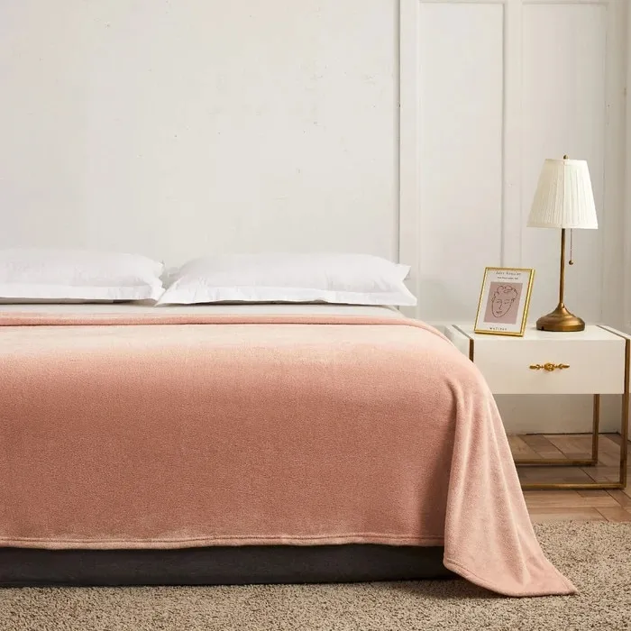 Patura pat, Caressa 221, 160 x 220 cm, poliester, roz