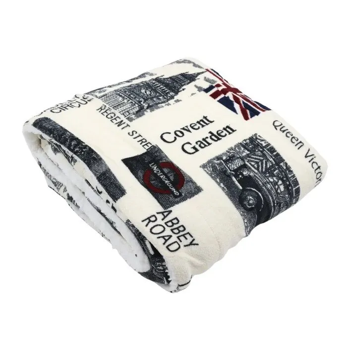 Patura pat, Caressa GS1105-1/2, 160 x 220 cm, poliester, multicolor