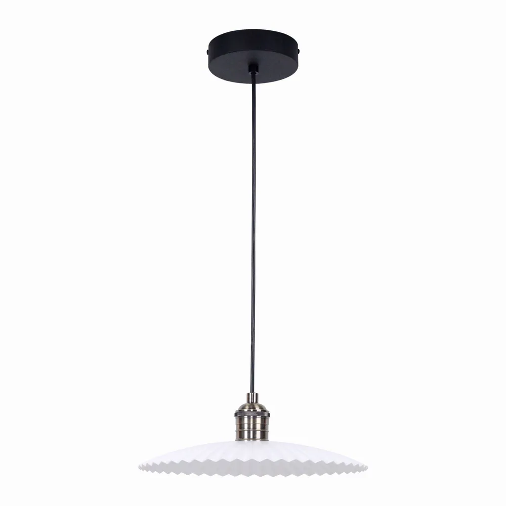 Pendul Kapisi, 1 x E27, D 30 cm, alb, aluminiu