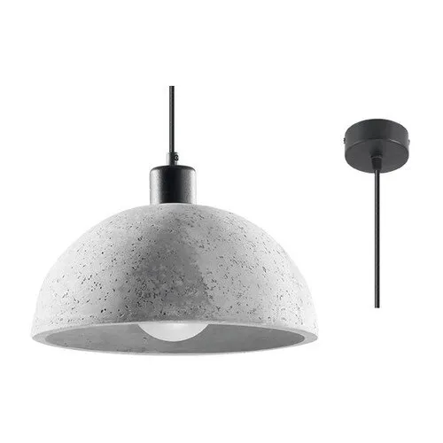 Pendul Pablito, E27, beton, gri, 30x30cm, 120cm