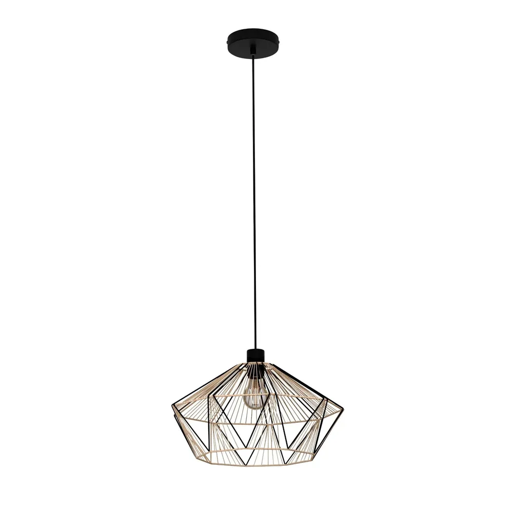 Pendul Pyros, 1 x E27, 40 W, D 44 cm, negru