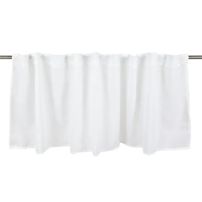 Perdea bucatarie Sehlbach, poliester, alb, 140 x 45 cm