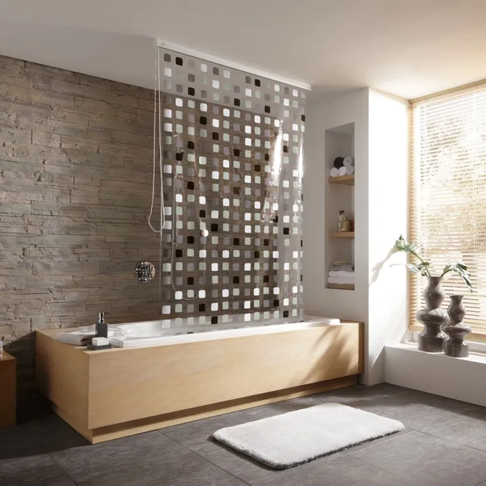 Perdea de dus, tip roleta, Kleine Wolke 34260, 128 x 240 cm