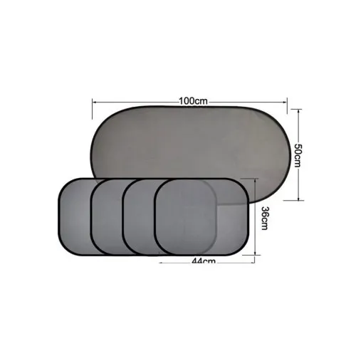 Perdele auto universale 5 bucati protectie soare si intimitate 44x36 cm 100x50 cm — imaginea 4