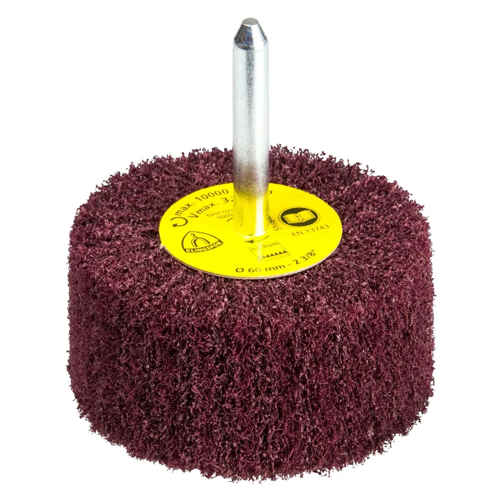 Perie abraziva, cu tija, Klingspor NFS 600 VF, pentru inox / metale, 60 x 30 x 6 mm