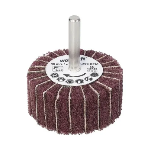 Perie abraziva Wolfcraft Ø50mm x 25mm, granulatie 150