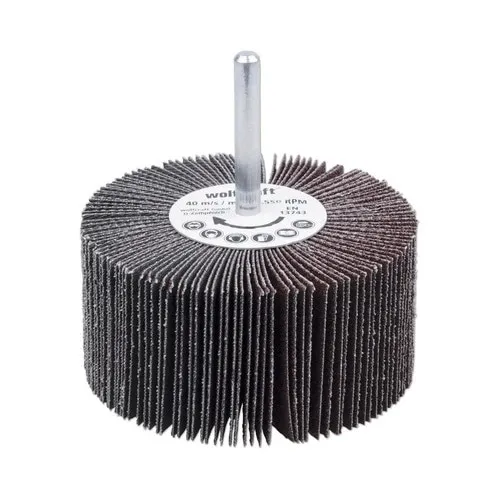 Perie abraziva Wolfcraft Ø80mm x 40mm, granulatie 80