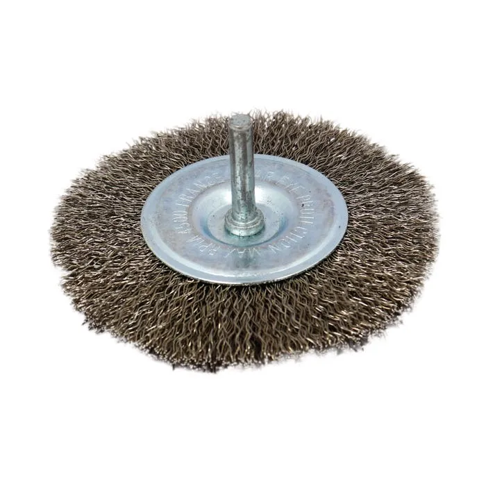 Perie circulara, cu tija, pentru inox / aluminiu, diametru 100 mm