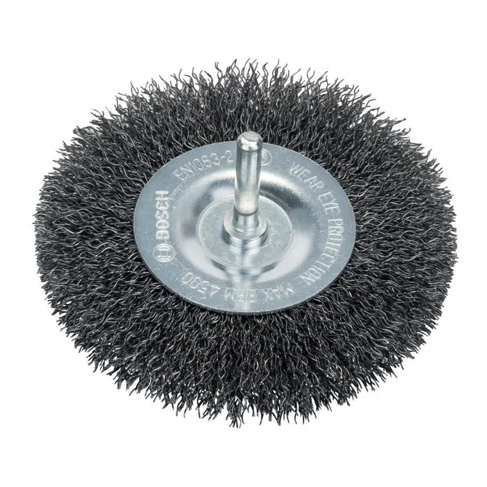 Perie circulara, cu tija, pentru otel / metale feroase / metale neferoase, Bosch, diametru 100 mm