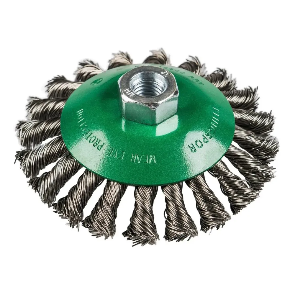 Perie cupa, cu alezaj, pentru decapare inox, M14, Klingspor BK 600 Z, diametru 115 mm