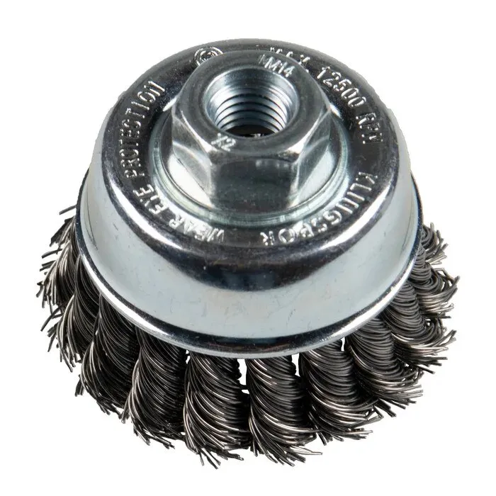Perie cupa, cu alezaj, pentru otel / inox, Klingspor BT 600 Z, diametru 65 x 14 x 22 mm