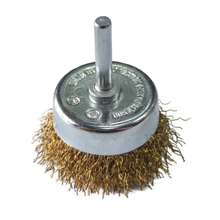 Perie cupa, cu tija, pentru decapare lemn / fier, Lumytools LT06988, diametru 75 mm
