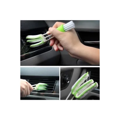 Perie curatare ventilatie auto microfibra 3 brate cu perie fibre sintetice — imaginea 2