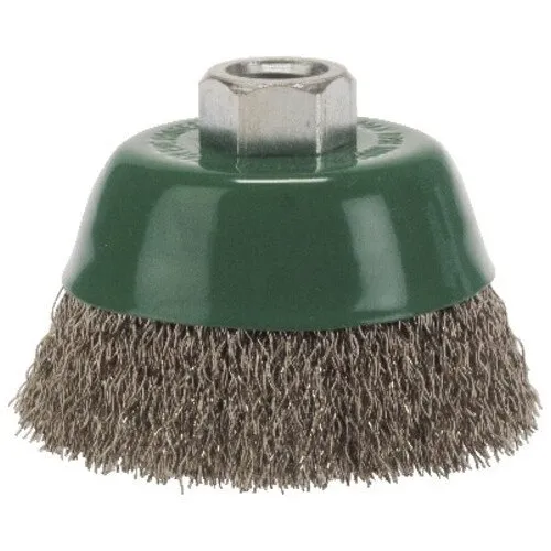 Perie sarma cupa Lessmann Ø60mm, sarma fina inoxidabila